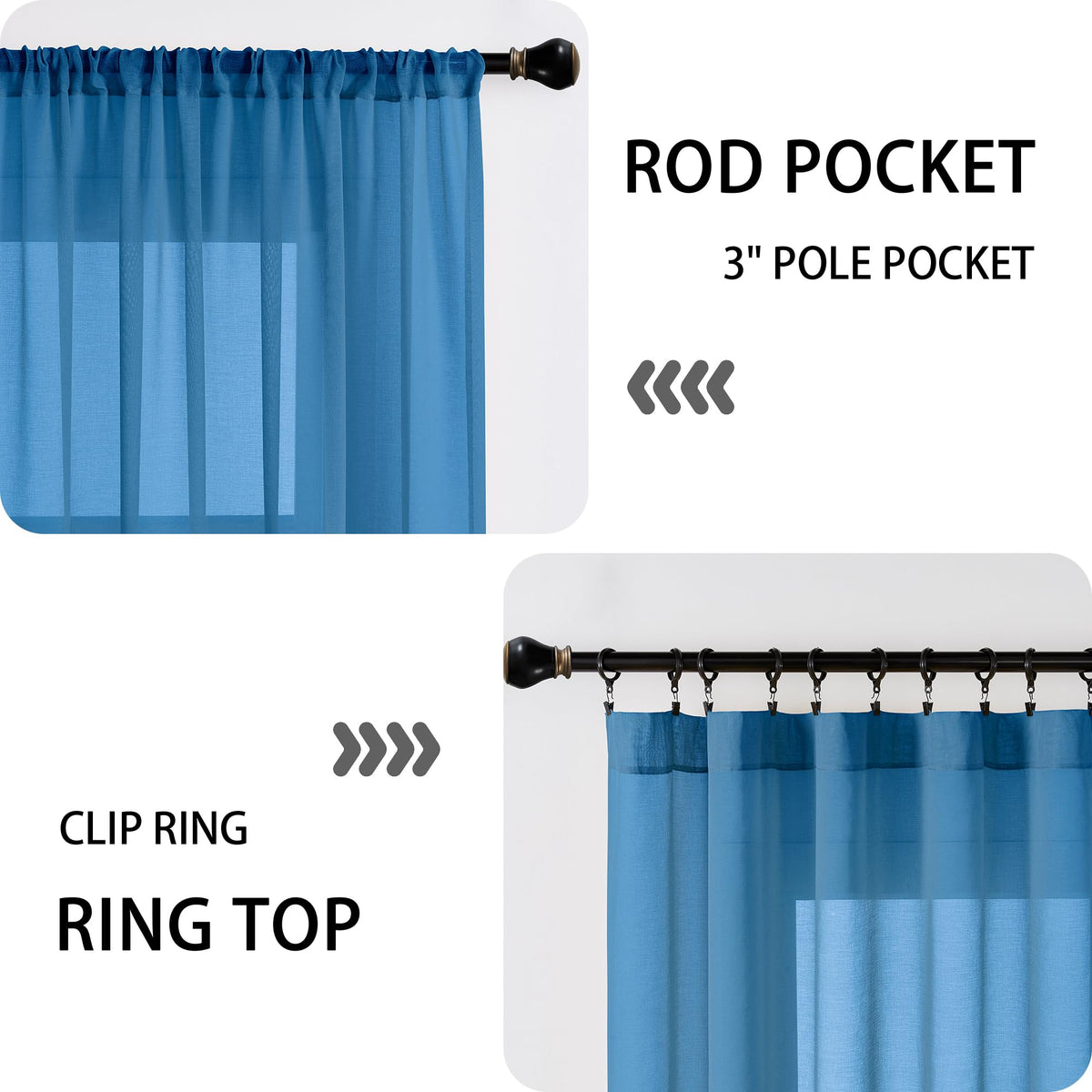 Sheer Door Curtains Closet Linen Textured Curtain Sheers Doorway Light Filtering Voile Patio Glass Door Rod Pocket Curtains French Doors
