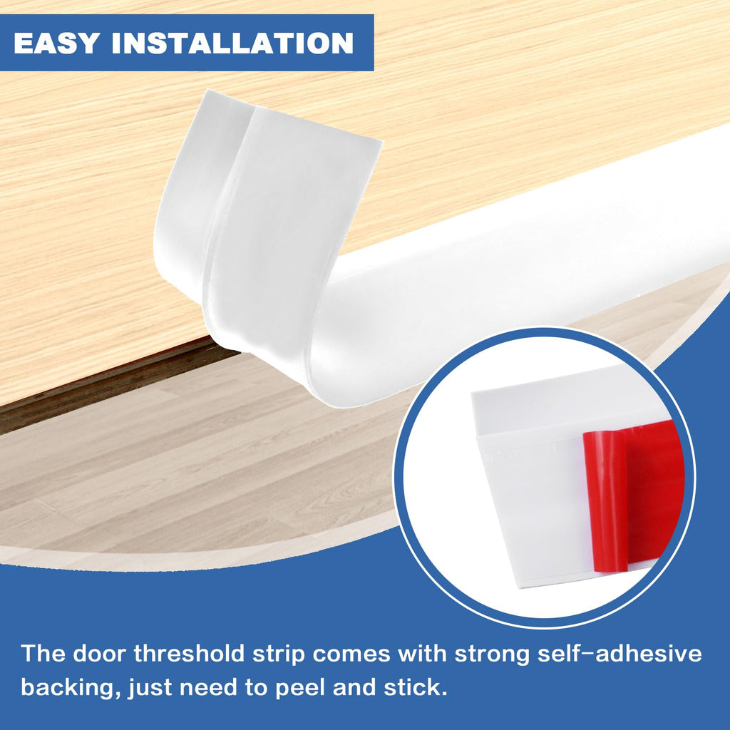 Vinyl Floor Transition Strip Self Adhesive Door Threshold Strip (6.6 Foot)