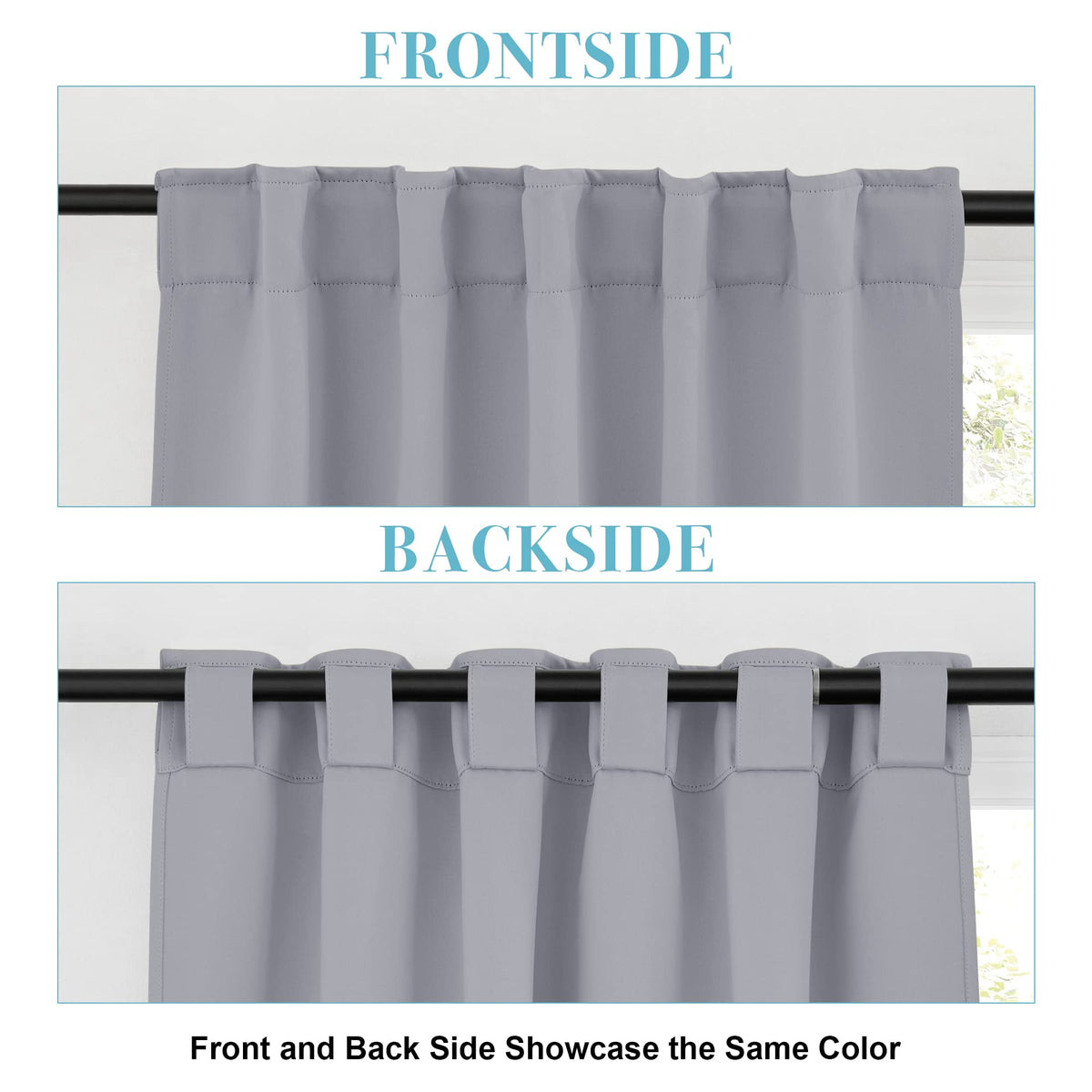Blackout Curtains & Drapes for Bedroom 54 inches Long (2 Count)