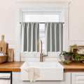 100% Blackout Bathroom Curtains Over Sink 24 inches Long (2 Count)