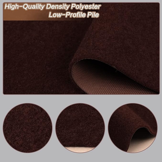 2' x 8' Runner Rugs with Rubber Backing, Indoor Outdoor Utility Carpet Runner Rugs, Chocolate Brown, Can Be Used as Aisle for The RV and Boat, Laundry Room and Balcony
