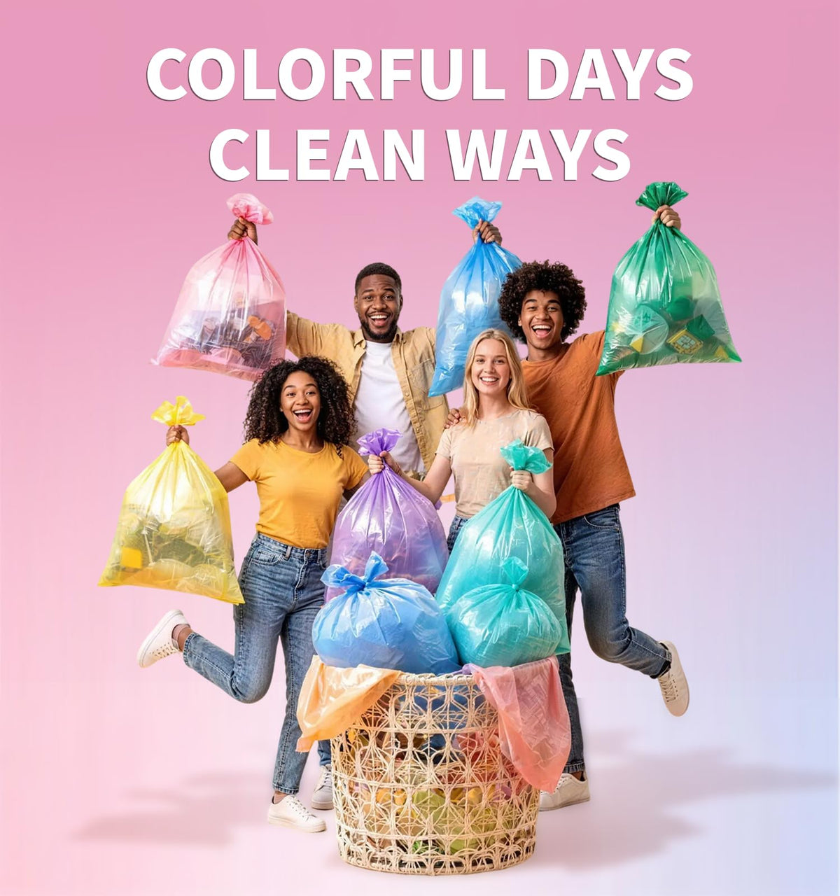 Small 2 Gallon Trash Bags Unscented (150 Count)
