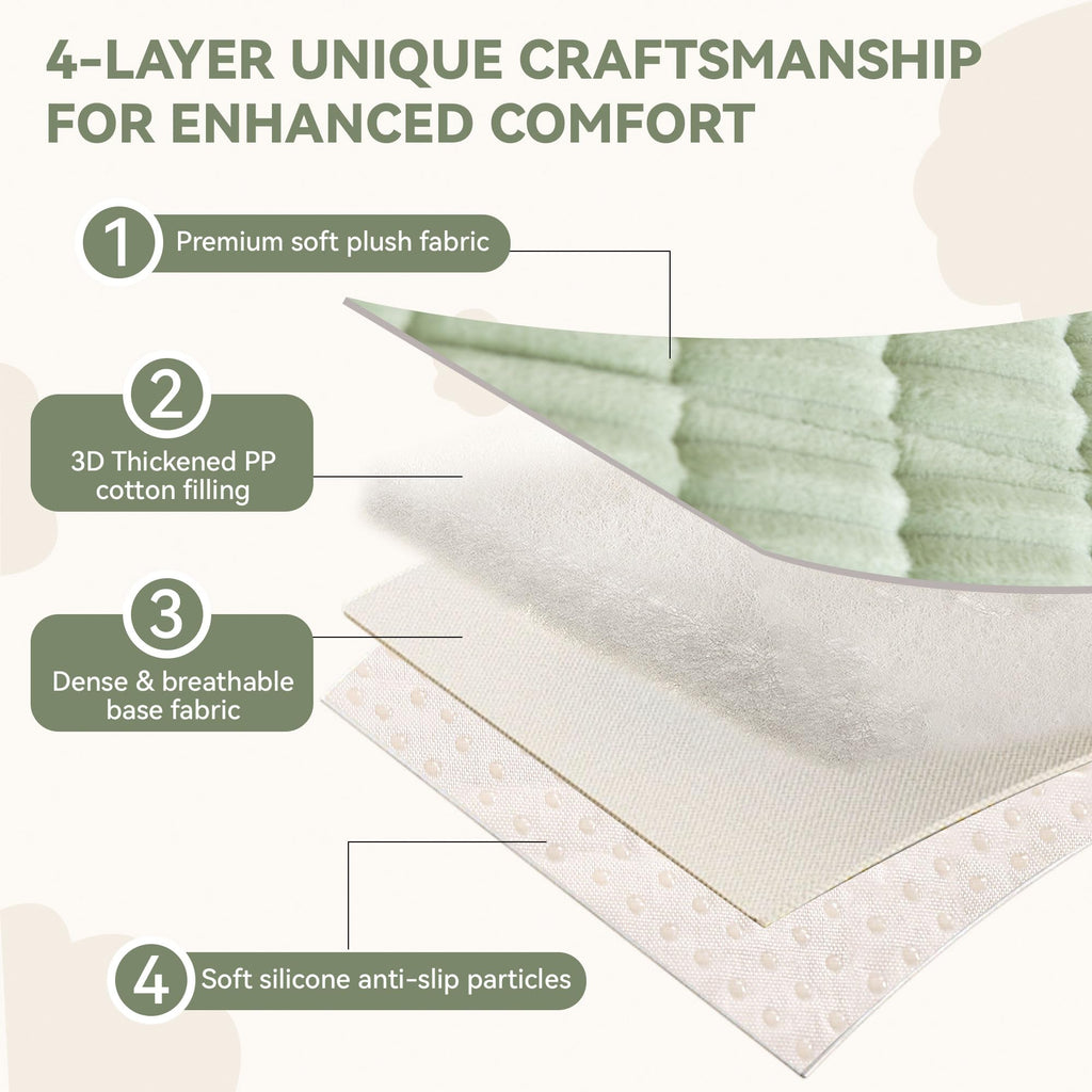 Dog Couch Covers for 3 Cushion Washable Non Slip Plush Pet Friendly Bed Mat Sofa Cover for Dogs
