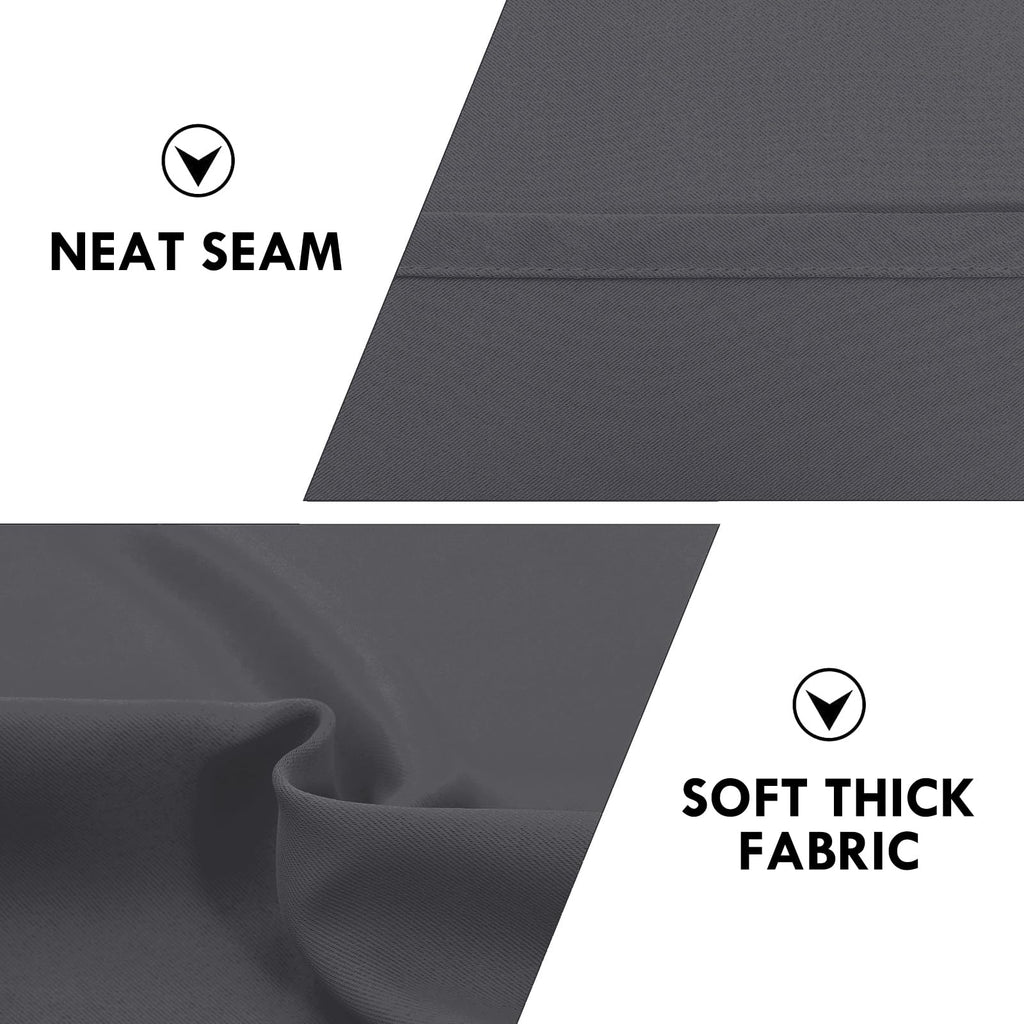 Blackout Curtains for Bedroom 52 x 54 Inch Long Dark Grey 2 Panels (2 Count)
