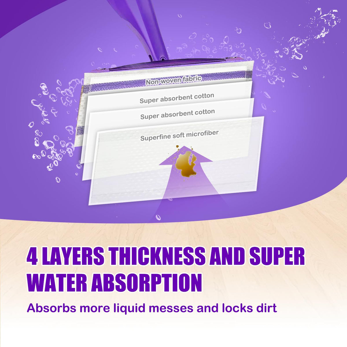 Mop Pad Refills Compatible with Swiffer WetJet Spray Mop (100 Count)