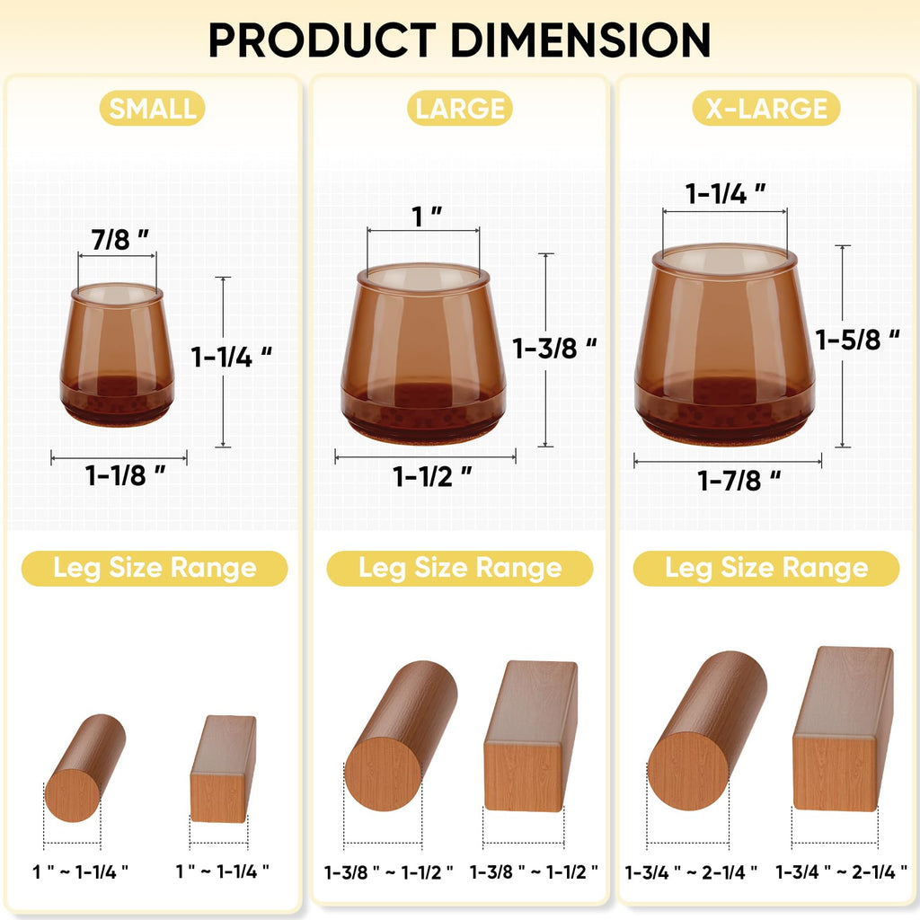 Silicone Chair Leg Floor Protectors