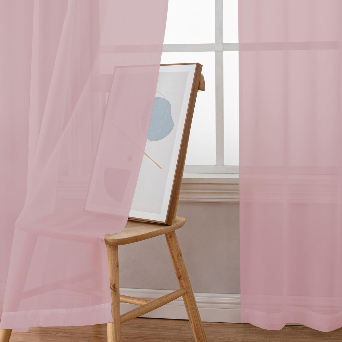 Sheer Curtains 54 Inch Long 2 Panels (2 Count)