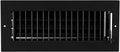 10" X 4" Adjustable AIR Supply Diffuser - HVAC Vent Cover Sidewall or Ceiling - Grille Register - High Airflow - Black [Outer Dimensions: 11.75" w X 5.75" h]