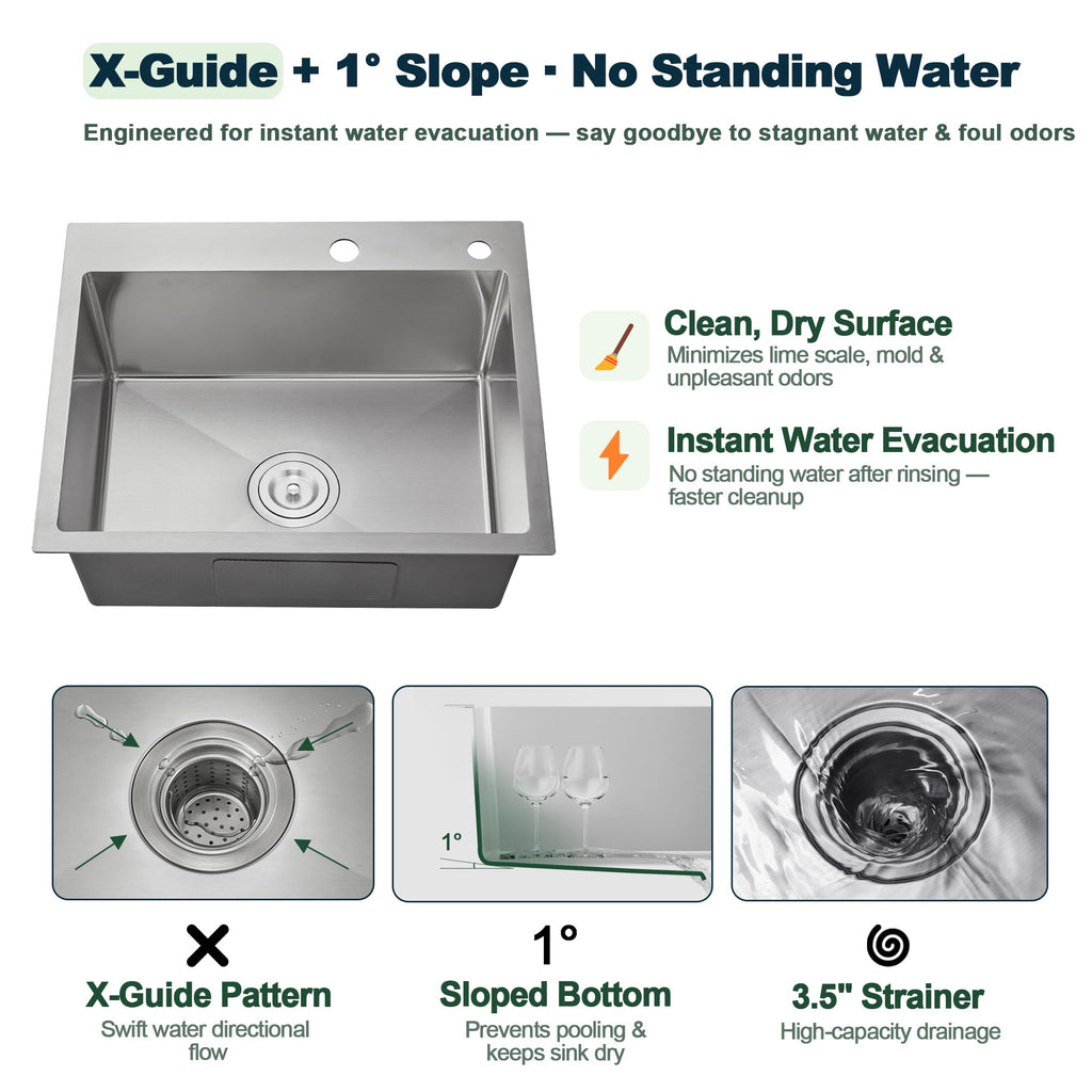 20 Inch Drop in Kitchen Sink