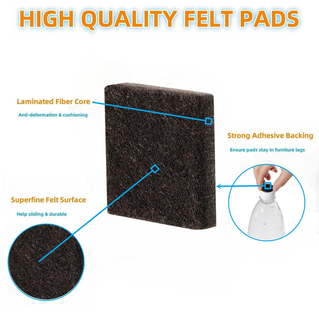 Felt Strips with Adhesive Backing for Furniture (30 Count)