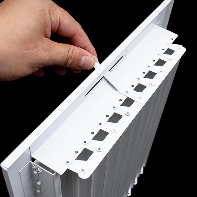 [5 Pack] Fits 16x6 Duct Opening Steel Adjustable Air Supply Grille by Handua | Register Vent Cover Grill for Sidewall and Ceiling | White | Out. Dim.: 17.75" X 7.75"