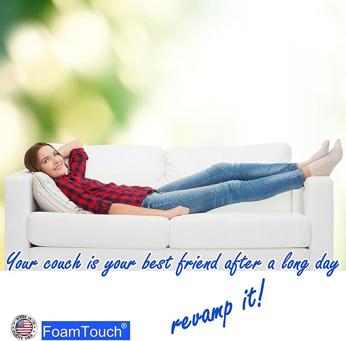 FoamTouch 4" Height x 36" Width x 84" Length Camper/RV bunk Mattress (Foam Only) White -No Cover
