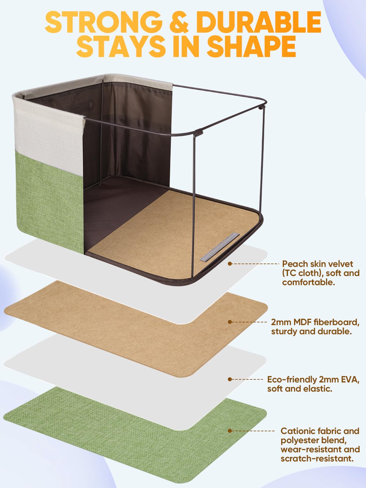 3 Pack Fabric Closet Storage Bins for Shelves (3 Count)