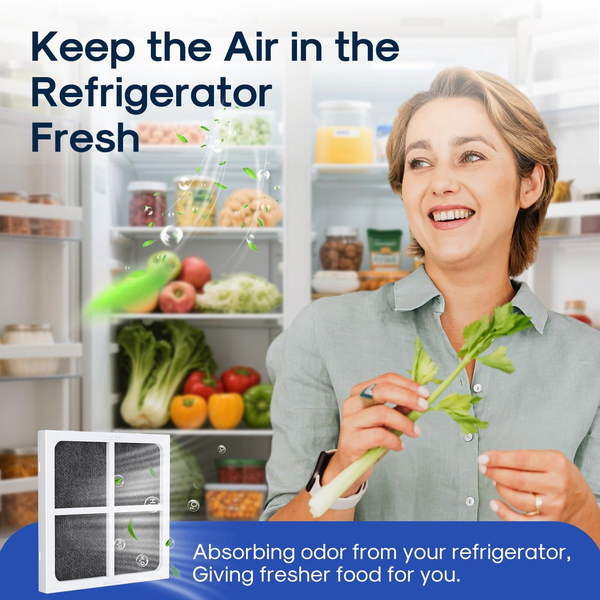 AF004 Replacement for LG LT120F Refrigerator Air Filter (2 Count)
