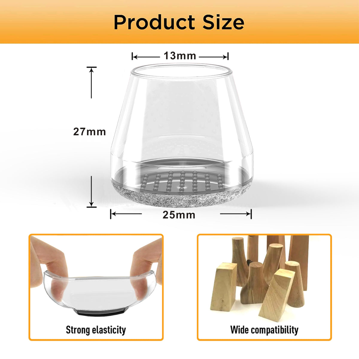 Chair Leg Floor Protectors (24 Count)