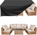 BALEINE Patio Furniture Covers, 108×82 Outdoor Furniture Cover Waterproof, Heavy Duty Oxford Patio Table Cover for Outdoor Table, Chair, Sofa, Desk (Black 108"L×82"W×28"H)