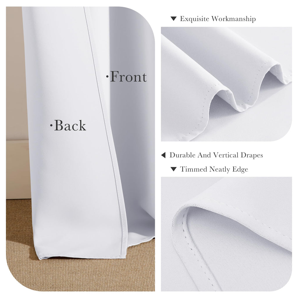 Black Out Curtains for Bedroom 54 inch Length 2 Panels Set (2 Count)