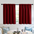 Short Blackout Curtains for Small Window Kitchen Bathroom Cafe RV (2 Count)