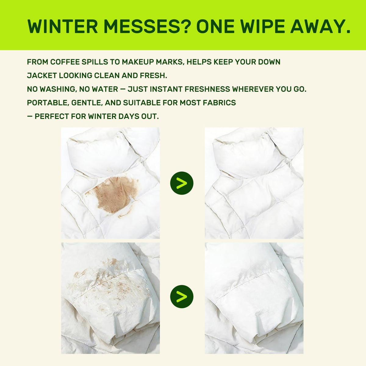 Stain Remover Wipes for Clothes & Fabric (200 Count)