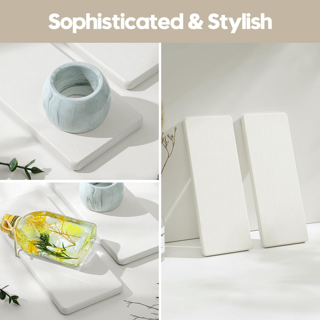 2PCS 10"x 5" Large Bathroom Sink Vanity Trays (2 Count)