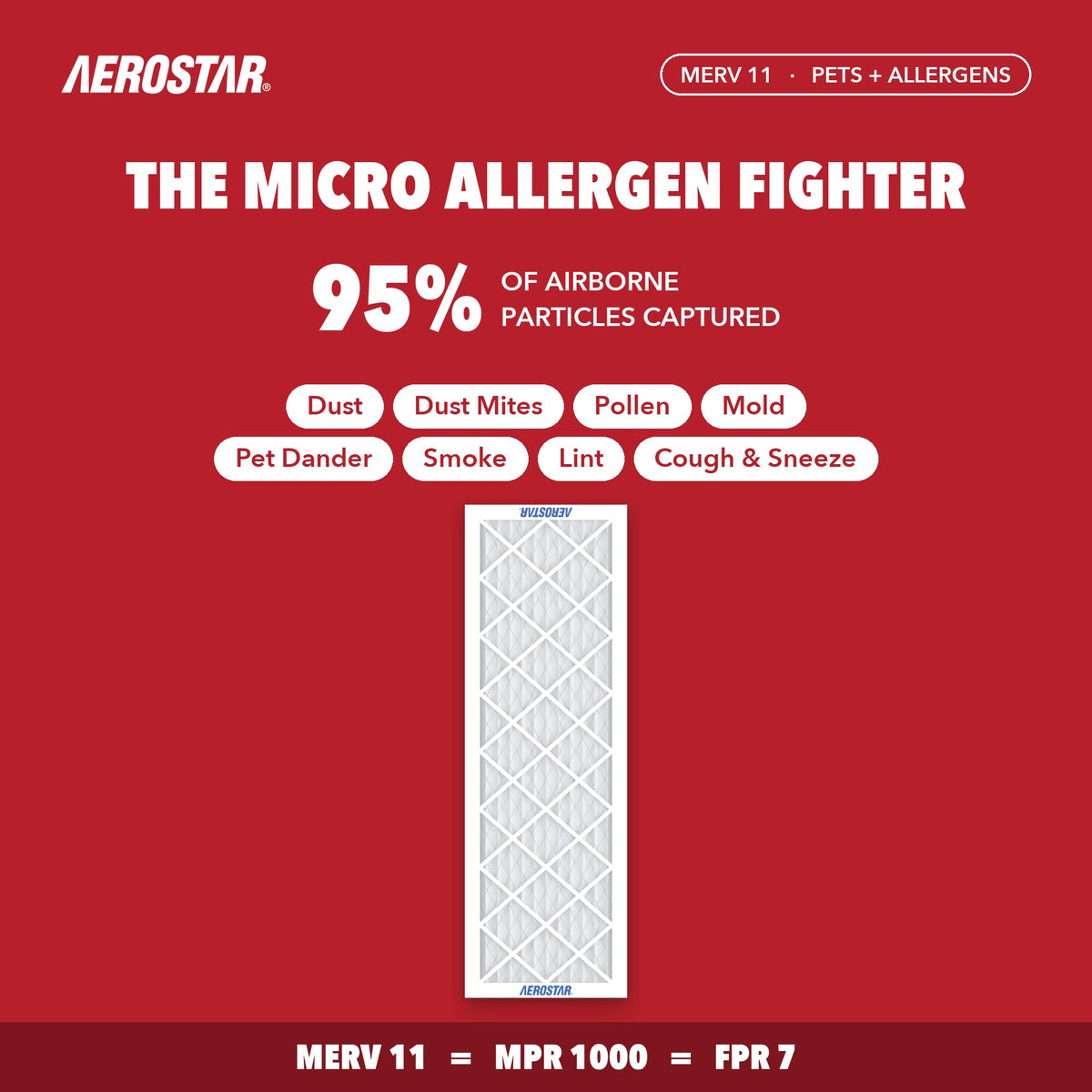 Air Filter 10x24x1 MERV 11 AC Filter (4 Count)