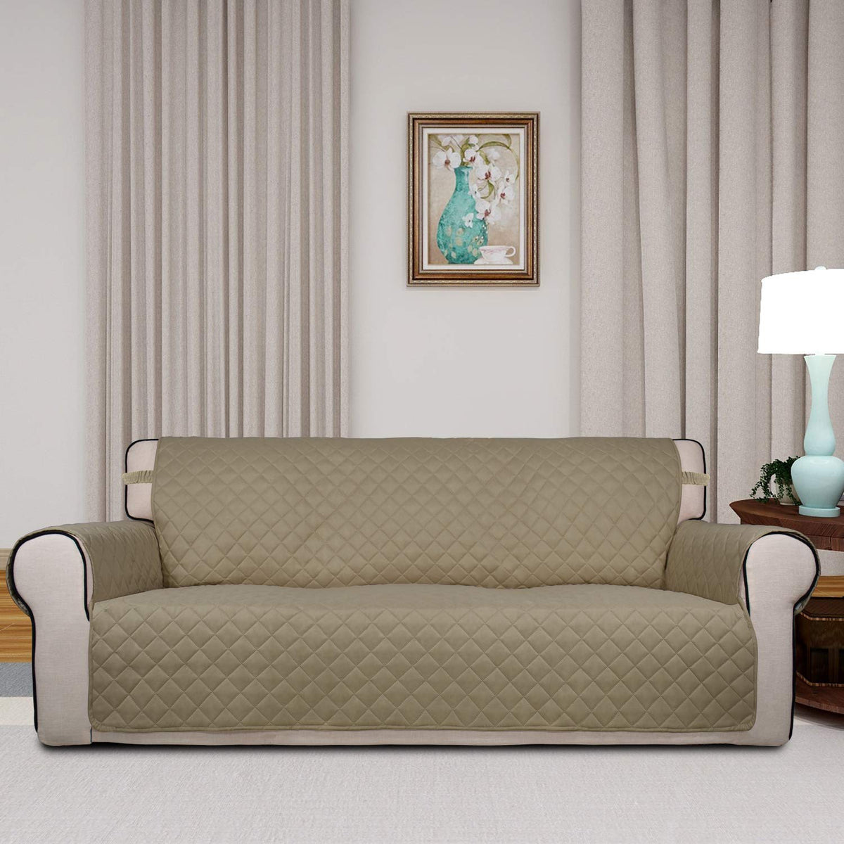 Reversible Quilted Couch Covers for Dogs Oversized Sofa Cover 78”
