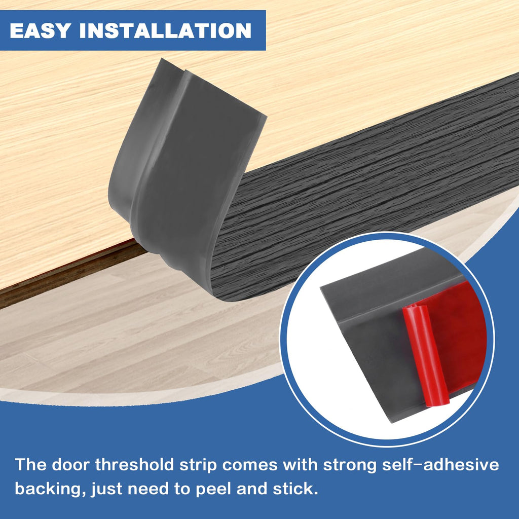 Vinyl Floor Transition Strip Self Adhesive Door Threshold Strip (3.3 Foot)
