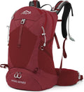 Hiking Backpack, Waterproof Hiking Daypack with 3L Water Bladder and Rain Cover, Lightweight Travel Camping Backpack for Men Women (Red)