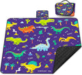 Extra Large Picnic Blanket Waterproof,80"x 80"Foldable Machine Washable Beach Blankets,Outdoor Blanket for 6-8 Adults,Picnic Mat Suitable for Indoor Crawling,Park Beach,Camping,Hiking,Travel（Dinosaur)