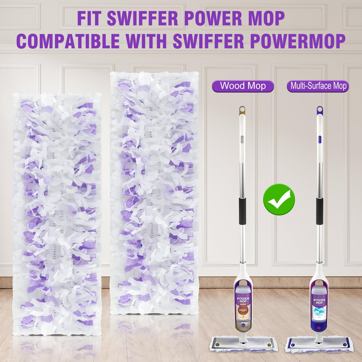 80 Pack Power Mop Refills Pad for Swiffer Power Mop (80 Count)