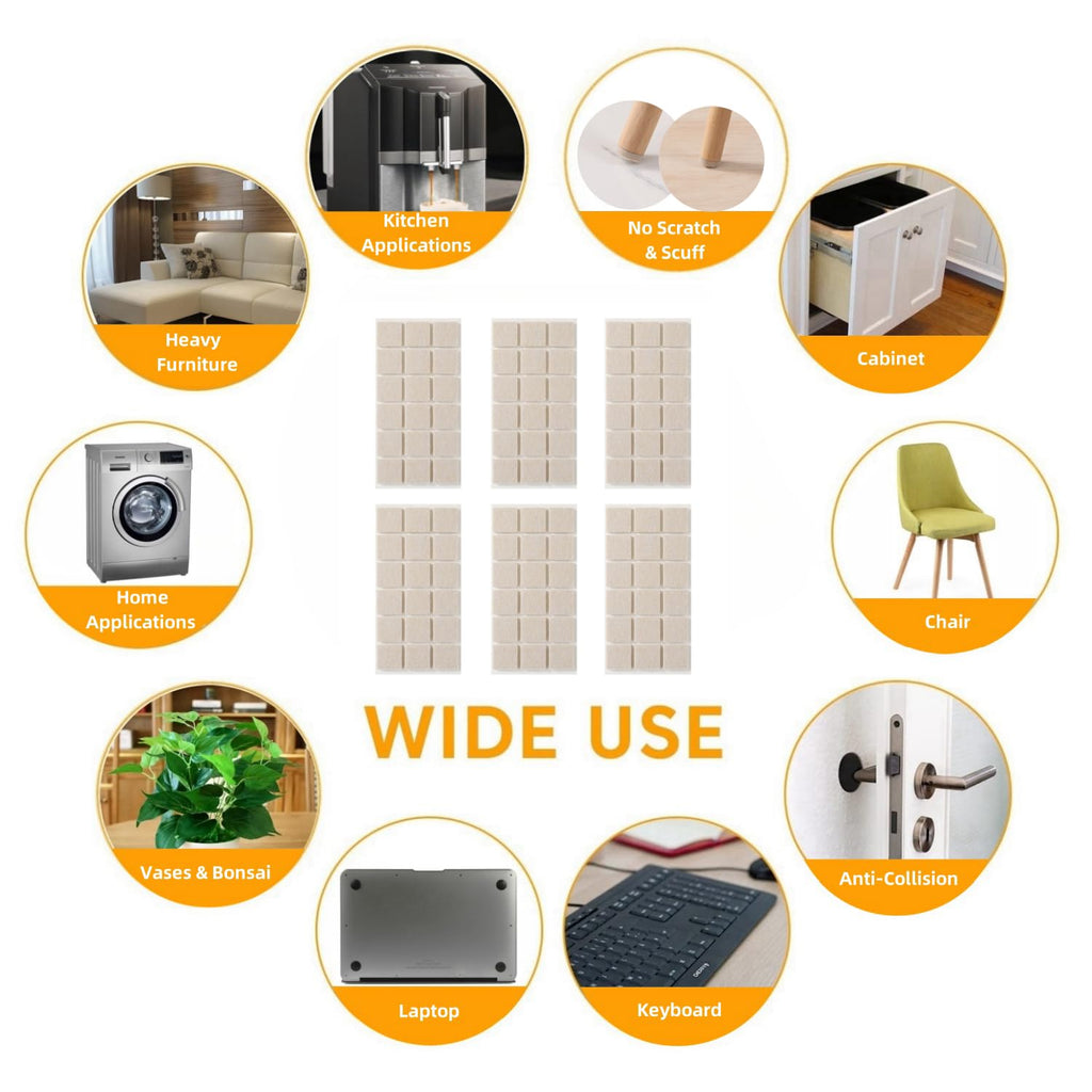 Felt Furniture Pads for Hardwood Floors (48 Count)