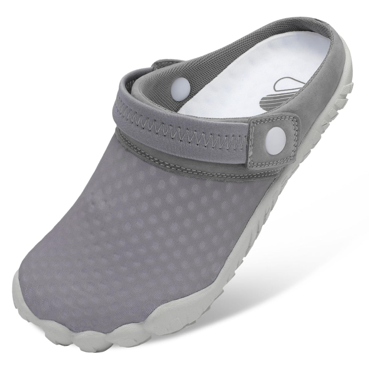 Besroad Slip on Quick Drying Running Sports Fashion Sneakers Water Shoes Summer Outdoor Hiking Shoes for Men Women Grey 9 Women/7.5 Men