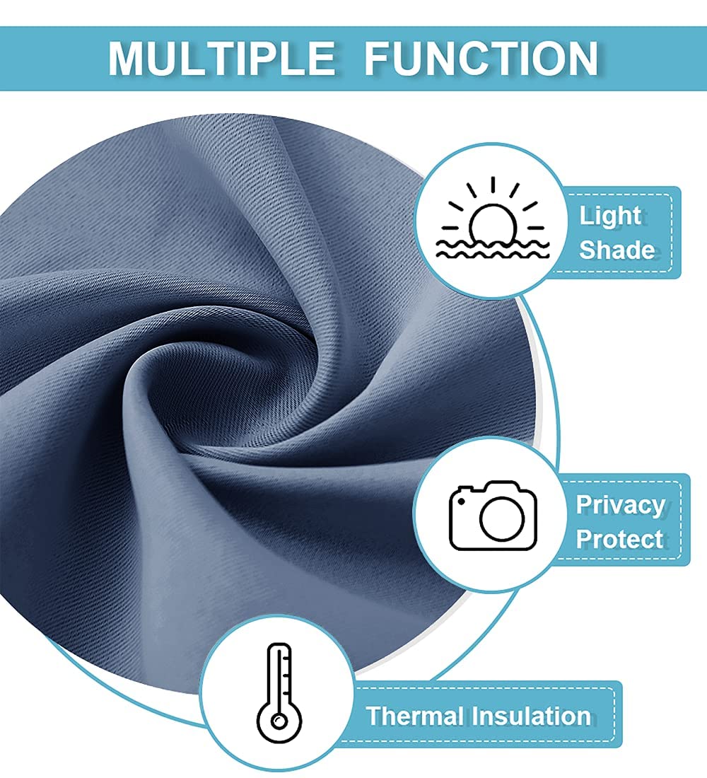 Blackout Curtains 63 inches Long for Bedroom (2 Count)
