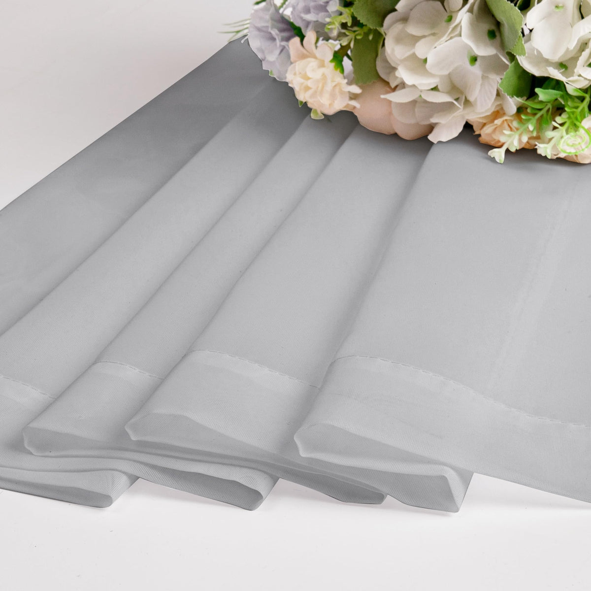 Light Grey Sheer Curtains 120 Inches Long (2 Count)
