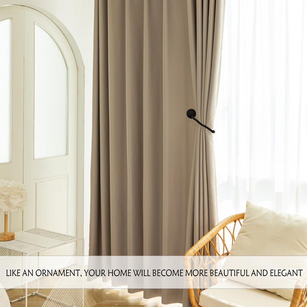 Magnetic Curtain Tiebacks Rope Curtain Tie Backs for Curtains 8 Pack Curtain Holders for Drapes Decorative Window Curtain Holdbacks