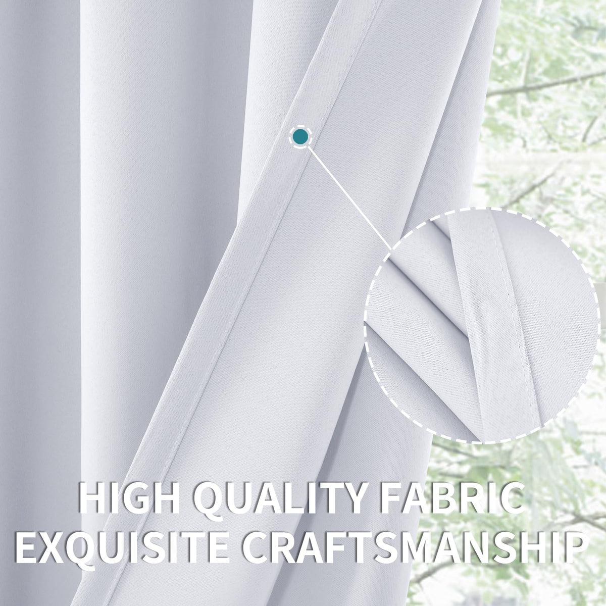 Rod Pocket Room Darkening Curtains for Bedroom 63 Inches Long