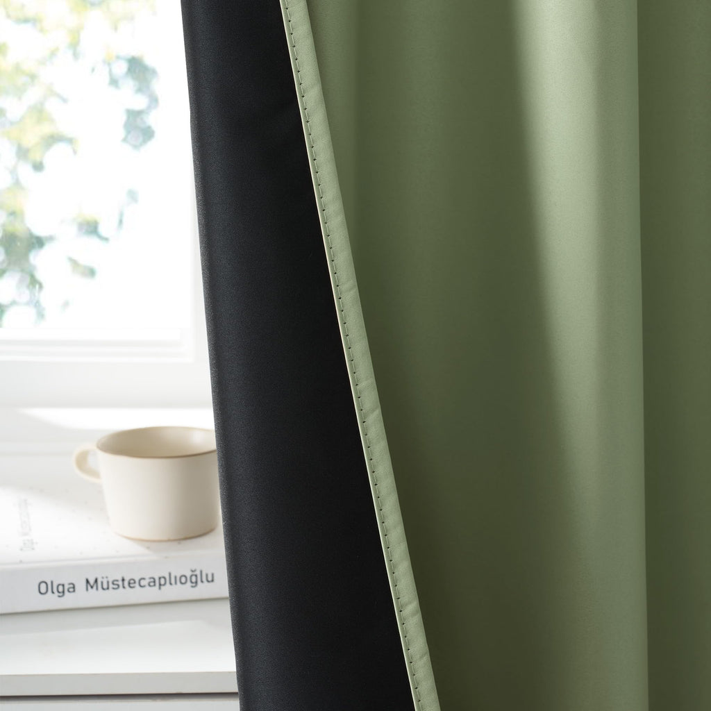 100% Blackout Bathroom Curtains Over Sink 24 inches Long (2 Count)