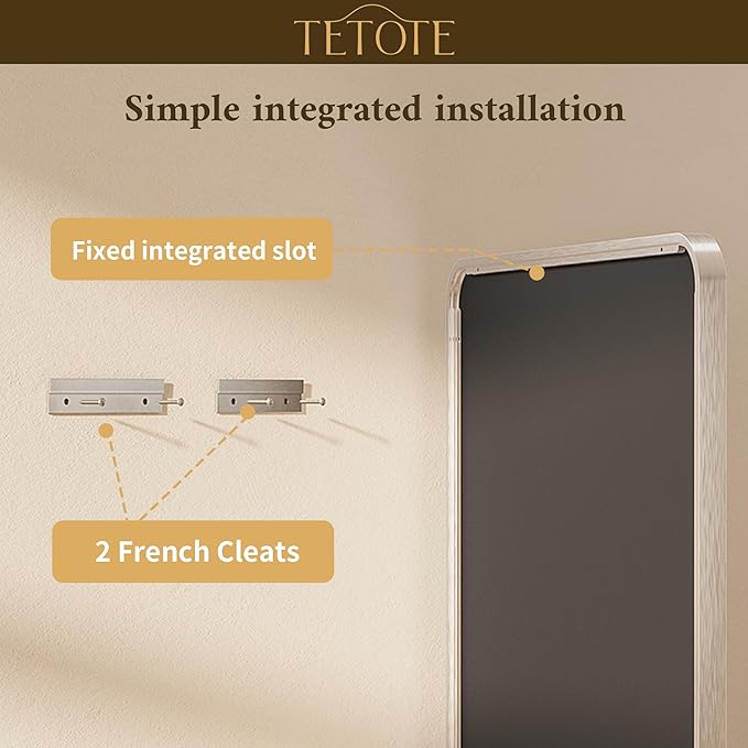 TETOTE Brushed Nickel Bathroom Mirror 30 x 36 Brushed Nickel Metal Framed Bathroom Mirror, Tempered Glass, Modern Farmhouse Wall Mounted Mirror for Decorative(Horizontal/Vertical)