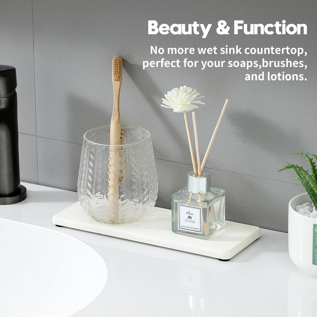 2PCS 10"x 5" Large Bathroom Sink Vanity Trays (2 Count)