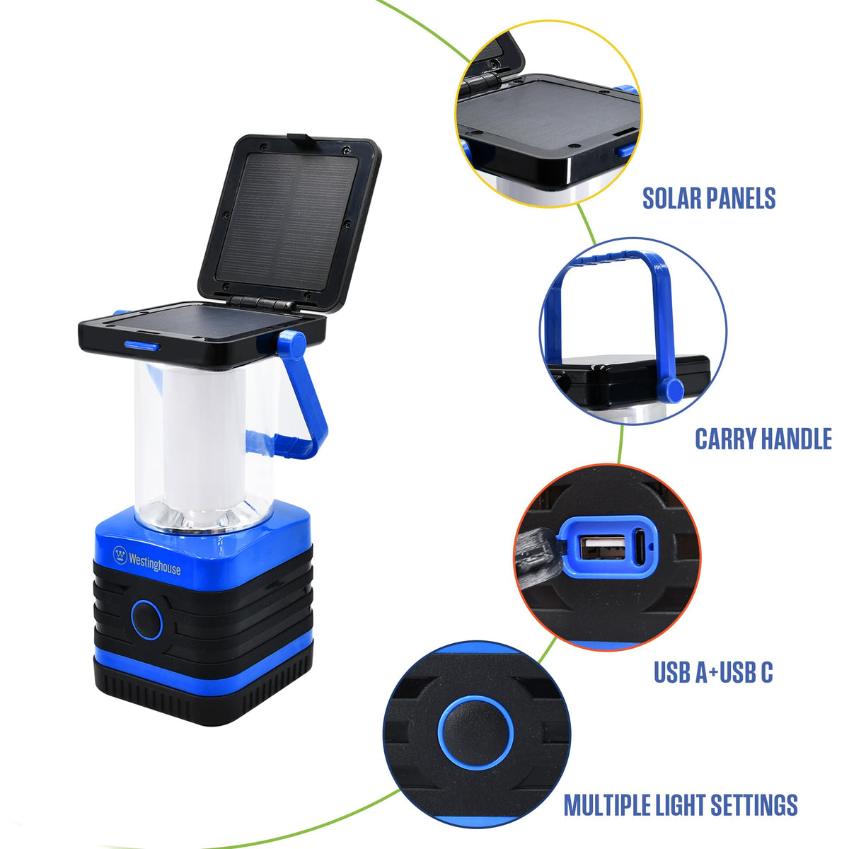 Westinghouse 1000LM Solar Rechargeable Camping Lantern | IPX4