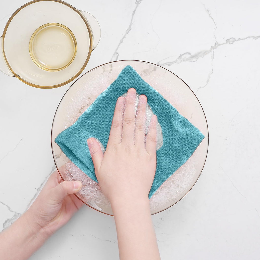 100% Cotton Waffle Weave Kitchen Dish Cloths 18 (18 Count)