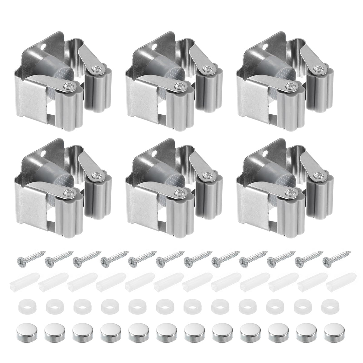 6pcs Mop Broom Holder Wall Mount