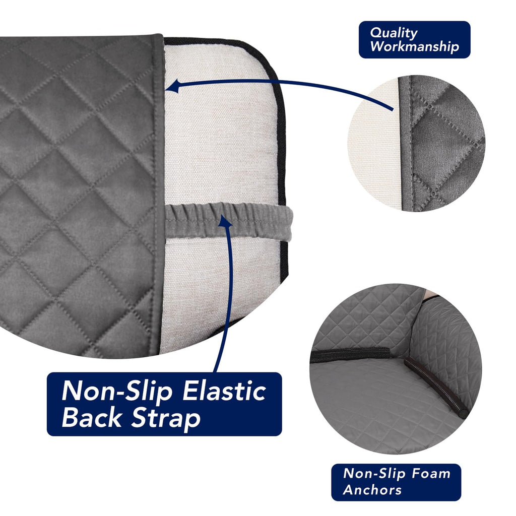 Reversible Quilted Couch Covers for Dogs Loveseat Sofa Cover 54"