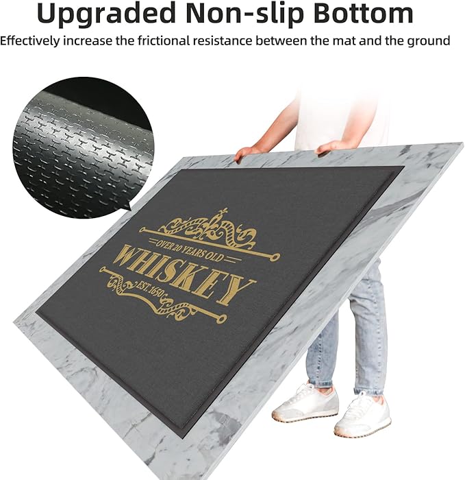 ALLEVI Custom Logo Carpet for Office Premium Rubber Backing,Branded Floor Mat 10+Size Options Bulk Order