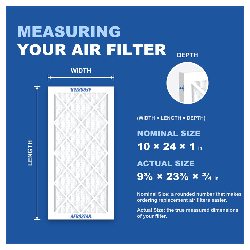 Air Filter 10x24x1 MERV 11 AC Filter (4 Count)