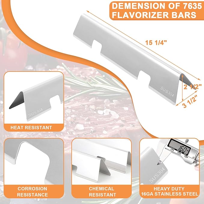 Grill Parts for Weber Spirit 2 Grill Parts Replacement GS4 Spirit II & I E210 E220 S210 S220, Accessories for Weber GS4 Grill Grates 7637, Flavorizer Bars 7635 67045 69796 for Weber 2 Burner Gas Grill