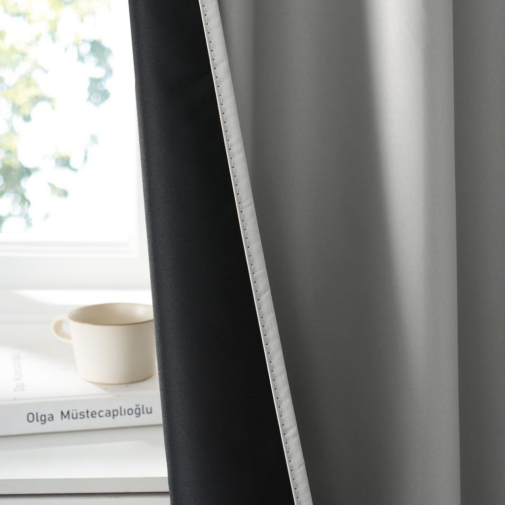 100% Blackout Bathroom Curtains Over Sink 24 inches Long (2 Count)