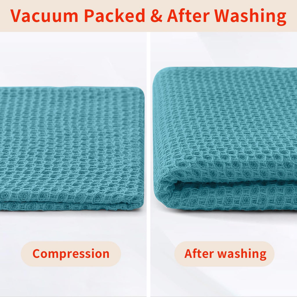 100% Cotton Waffle Weave Kitchen Dish Towels 24 (24 Count)