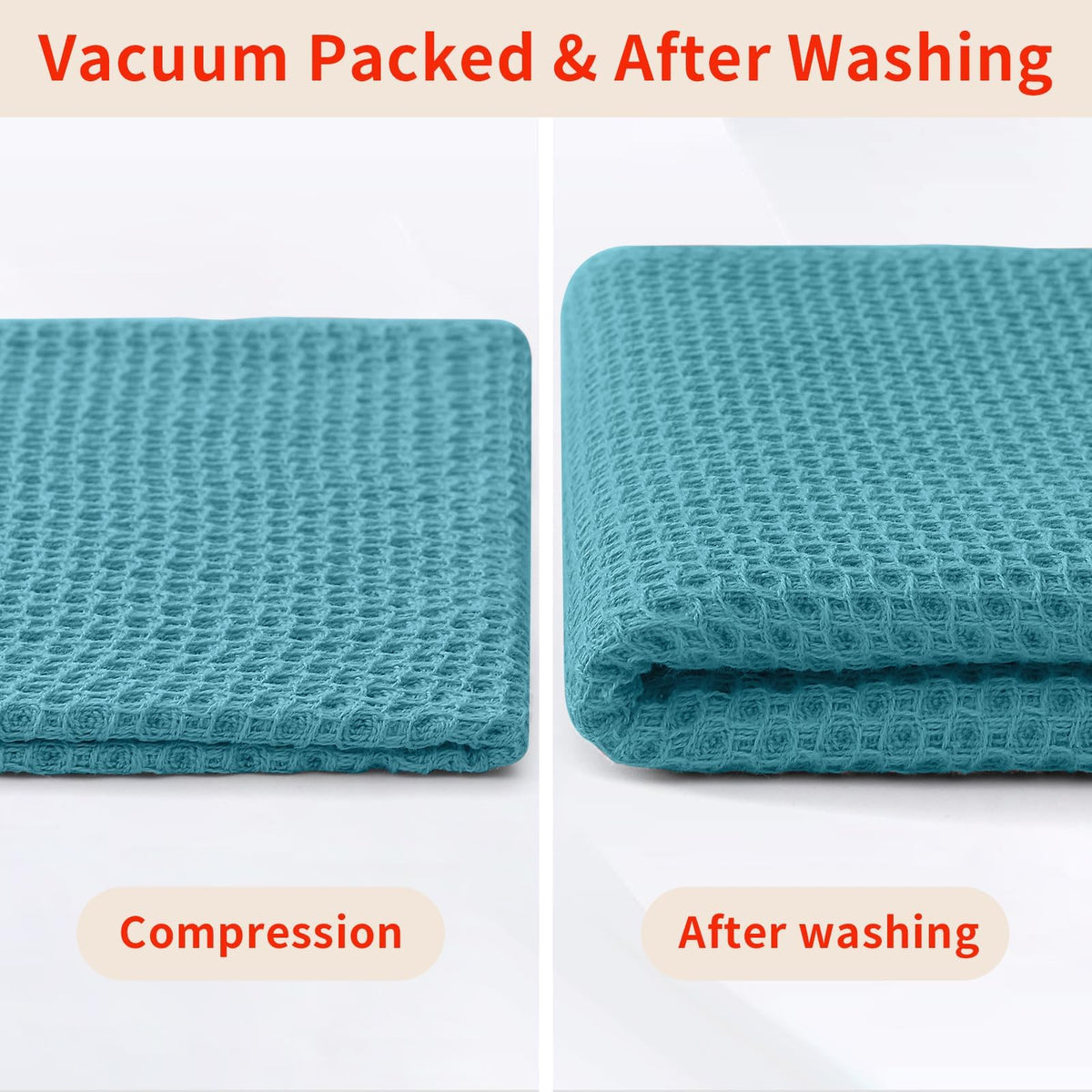 100% Cotton Waffle Weave Kitchen Dish Cloths 18 (18 Count)