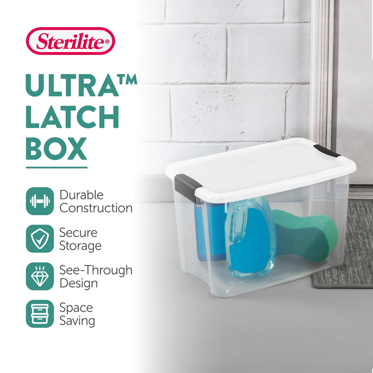 Ultra Latch Box with Lids for Home and Office (12 Count)